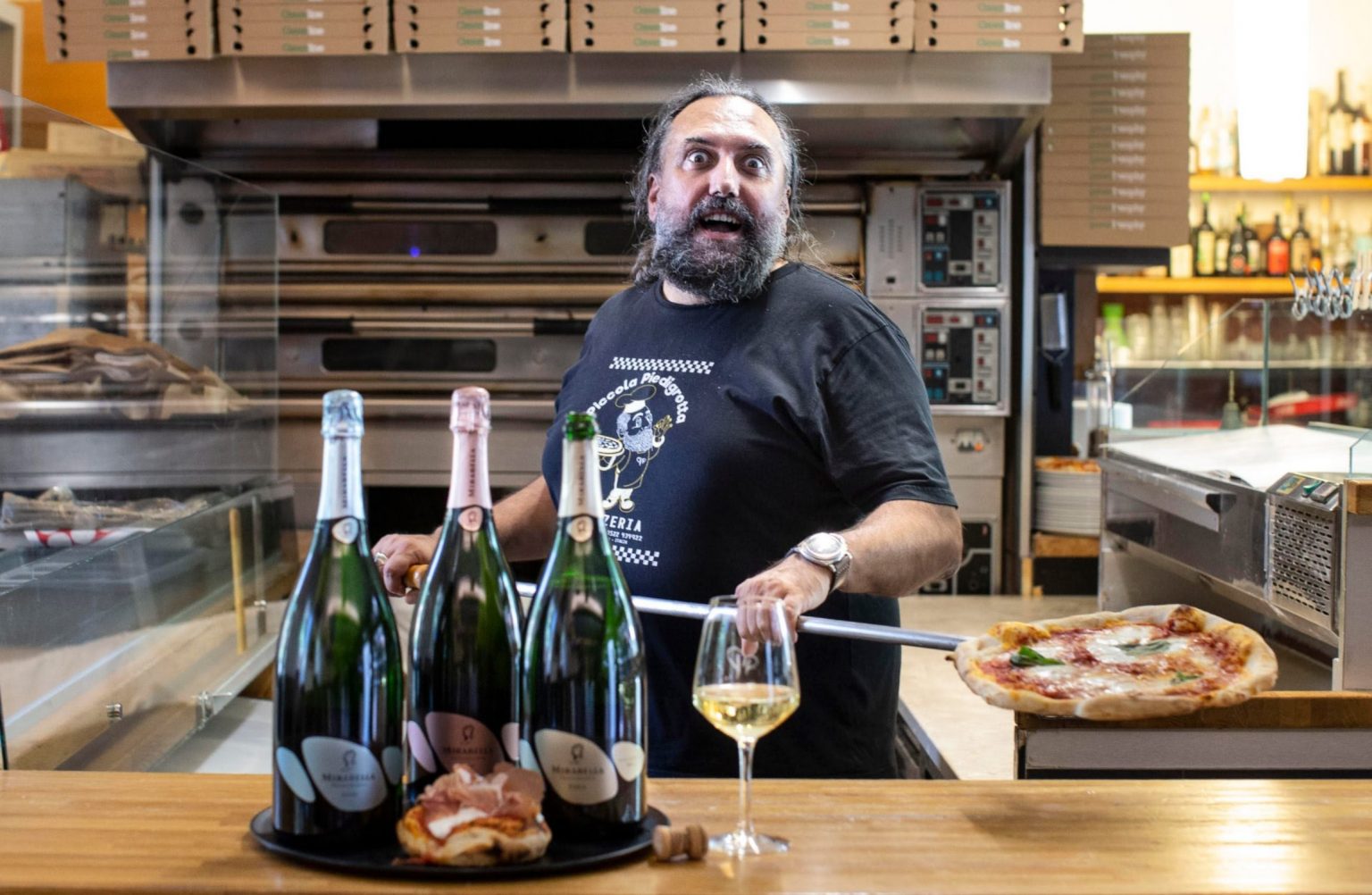 Pizza d'autore con i vini mirabella