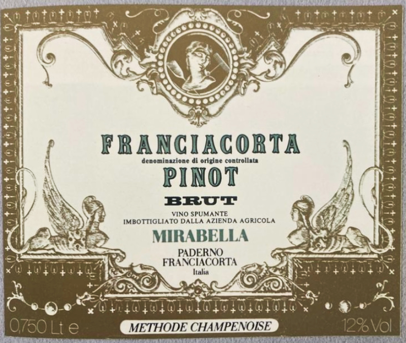 Etichetta storica di franciacorta brut